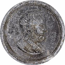 1866 Merriam “Pattern” $3. Judd-C1866, Pollock-5120. Lead. Reeded Edge. Believed Unique. EF to AU.