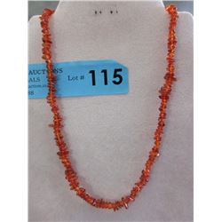 Orange Baltic Amber Necklace