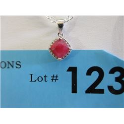 Ruby & Diamond Pendant with Chain