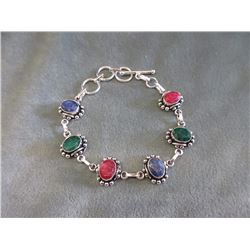 Custom Made Gemstone Toggle Bracelet