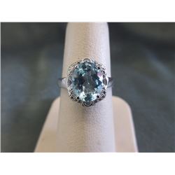 Blue Topaz Solitaire Ring