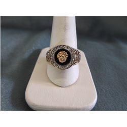 Man's Medusa Rolex Style Crystal Ring