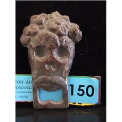Solid Cast Iron Old Sugar Skull Bottle Opener