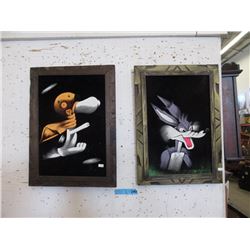 Wile E. Coyote & Snoopy Velvet Paintings