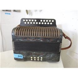 Vintage Hohner "Double Ray" Black Dot Accordion