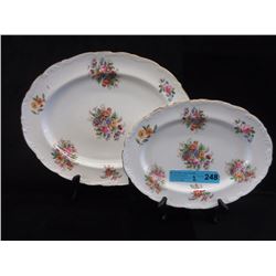2 Coalport China Serving Trays - Fragrance