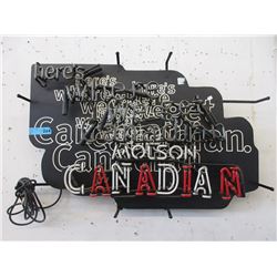 Illuminated Molson Canadian Sign