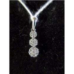 14KT White Gold Diamond Pendant