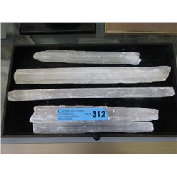 5 Selenite Wands - Longest is 13"