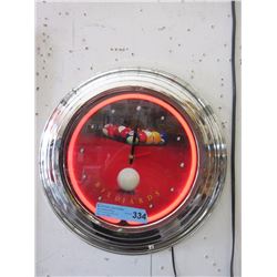 New Illuminated Billiards Wall Clock - 17"