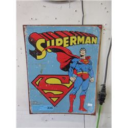 New Superman Tin Sign with Vintage Image