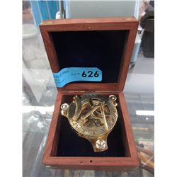 New Brass Maritime Compass in Box