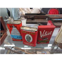 3 Vintage Tins