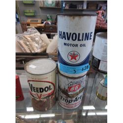 3 Vintage Oil Cans