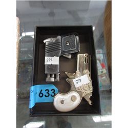 2 Metal "Derringer" Lighters