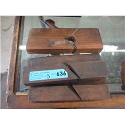 3 Vintage Wood Joiners Planes