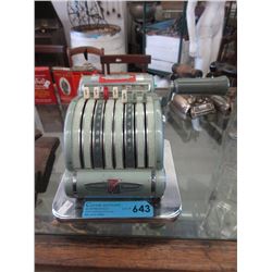 Vintage Hedman Company Cheque Writing Machine