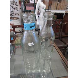 2 Vintage "Absolutely Pure" Milk Bottles