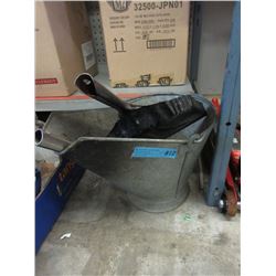 Galvanized Coal Skuttle, Scoop & Dust Pan