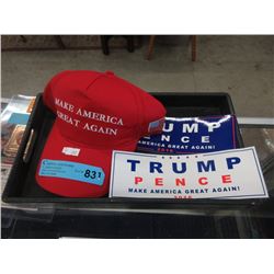 New Trump Cap and 2 Bumper Stickers