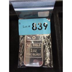 2013 Yr. of the Snake .999 Silver 1 Oz. Bar
