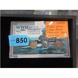 USA WWII Coin Set - 1940's Obsolete Coinage