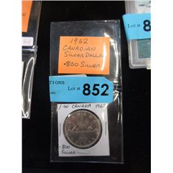 1962 Canadian Silver Dollar - .800 Silver