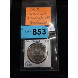 1963 Canadian Silver Dollar - .800 Silver