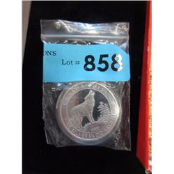 3/4 Oz. Canada .9999 Fine Silver $2 Wolf Coin