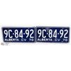Image 1 : NEW 1970 MATCHING LICENSE PLATES