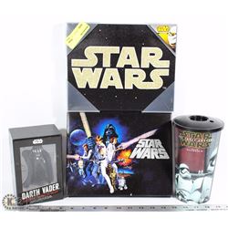 STAR WARS LOT INCLUDING WALL HANGING ART