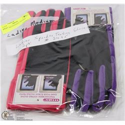 2PK LADIES SPANDEX TEXTING GLOVES