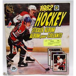 1982 OPEE CHEE HOCKEY STICKER BOOK WITH MANY