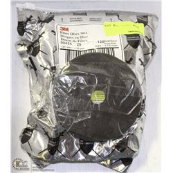 2 PACKS OF 3M FIBER DISCS 5", 120 GRIT