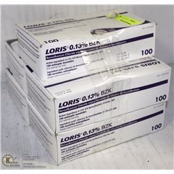 5 BOXES OF BENZALKONIUM CHLORIDE WHITES, 100/BOX