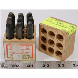 SET OF STEEL 3/8"-NUMBER PUNCH SET