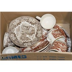 BOX OF ENGLISH DISHES