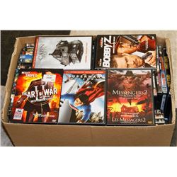 BOX OF ASSORTED DVD'S