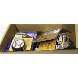 BOX WITH RHINO 101 LABEL CARTRIDGES AND INSTANT