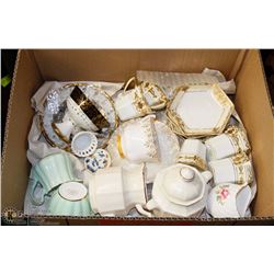 BOX W/FINE CHINA INCL. ROYAL ALBERT,