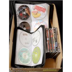 BOX W/2 BLACK CD/DVD STORAGE CASES FULL