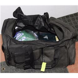 MEDIUM DUFFLE BAG WITH HARD HAT, MEASURING TAPE,