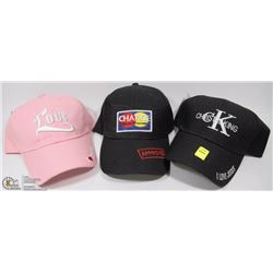 3 ASSORTED CHRISTIAN BALL CAPS