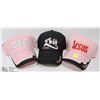 Image 1 : 3 ASSORTED CHRISTIAN BALL CAPS