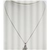Image 1 : #2-STERLING SILVER  RHODIUM PLATED  DIAMOND