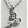 Image 2 : #2-STERLING SILVER  RHODIUM PLATED  DIAMOND