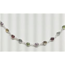 #6-STERLING SILVER AQUAMARINE,AMETHYST,