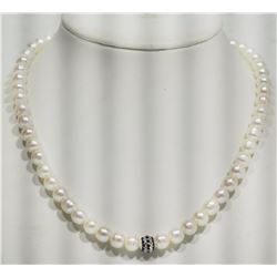 #8-FRESHWATER PEARL & CRYSTAL BEAD NECKLACE