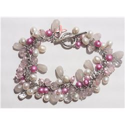 #15-STERLING SILVER FRESHWATER,WHITE TOPAZ