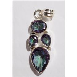 #17-STERLING SILVER MYSTIC TOPAZ LARGE PENDANT